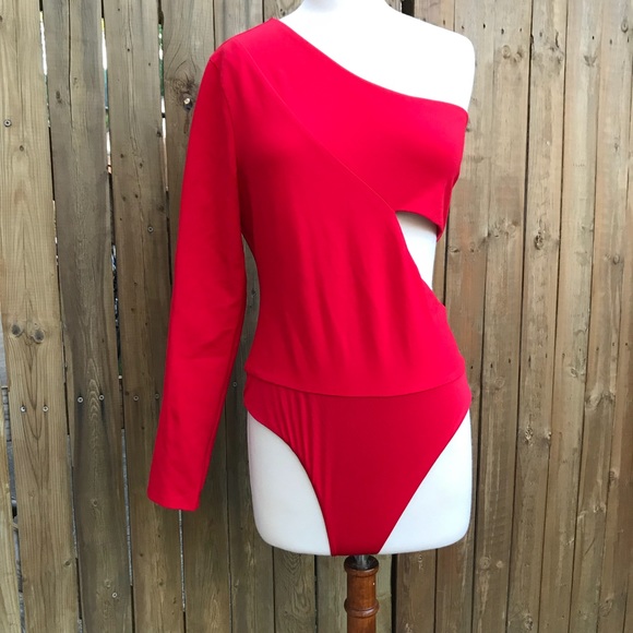 H:ours x Revolve Karly Bodysuit in Red - Picture 5 of 7